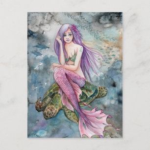 Down In Atlantis - Mermaid Post Card ポストカード