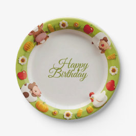 Down on the Farm Birthday Party Paper Plate – Cute ペーパープレート
