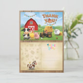 Down on the Farm – Birthday Thank You Card サンキューカード (スタンド正面)