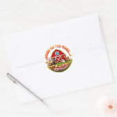 Down on the Farm – Cute Thank You Stickers ラウンドシール (封筒)