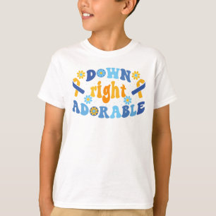 Down Right Adorable Down Syndrome Awareness Tシャツ