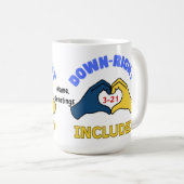 Down-Right Included World Down Syndrome Day Aware コーヒーマグカップ (正面右)