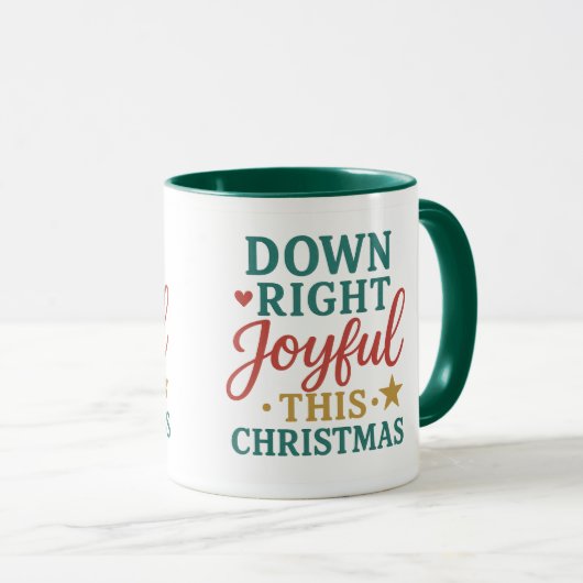 Down Right Joyful This Christmas | Loving Liam マグカップ (正面右)