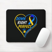 Down Right Perfect – ワールドダウン症候群認識度 マウスパッド (マウス)