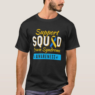Down Syndrome Awareness Month Ribbon Support Squad Tシャツ