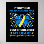 Down Syndrome Awareness Ribbon Butterfly Mom Dad ポスター<br><div class="desc">Down Syndrome Awareness Ribbon Butterfly Mom Dad March 21 Gift. Perfect gift for your dad,  mom,  papa,  men,  women,  friend and family members on Thanksgiving Day,  Christmas Day,  Mothers Day,  Fathers Day,  4th of July,  1776 Independent day,  Veterans Day,  Halloween Day,  Patrick's Day</div>