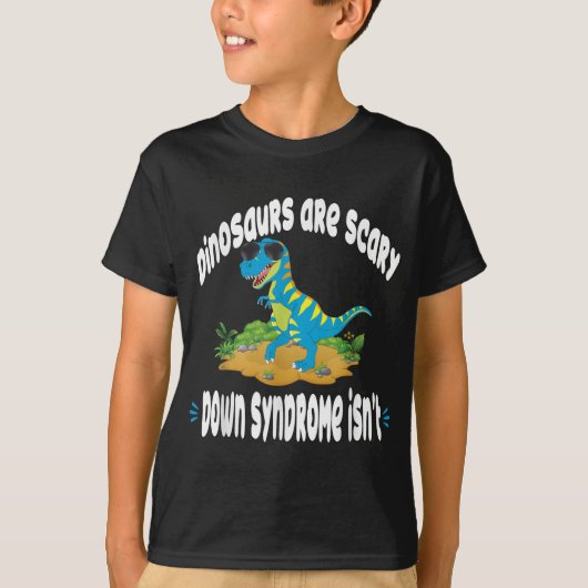 Down Syndrome Awareness s Toddler Boys Girls Dinos Tシャツ (正面)