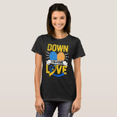 Down Syndrome Awareness Trisomy Blue Ribbon WDSD 2 Tシャツ (正面フル)