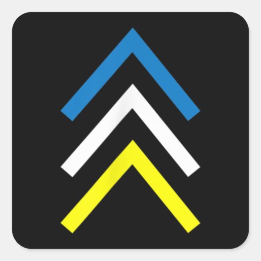 Down Syndrome Three Chromosome Arrows Awareness Mo スクエアシール (正面)