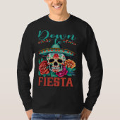 Down To Fiesta Happy Cinco De Mayo Sugar Skull Tシャツ (正面)
