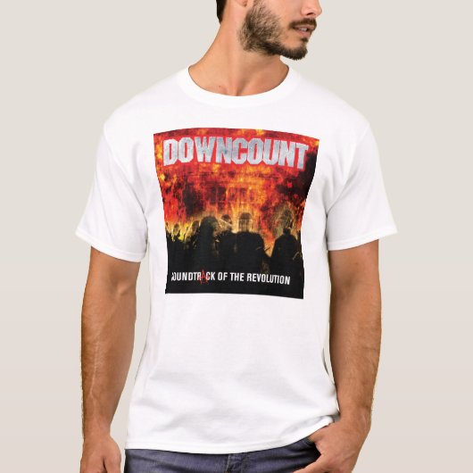 DOWNCOUNTの銃砲規制は安定した手旅行のワイシャツです Tシャツ (正面)