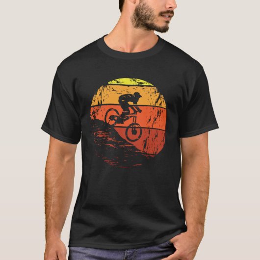 Downhill Mountain Bike Cycling Mountain Bike Dad Tシャツ (正面)