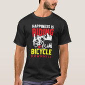Downhill Mountain Cycling Bicycle Riding Extrem Sp Tシャツ (正面)