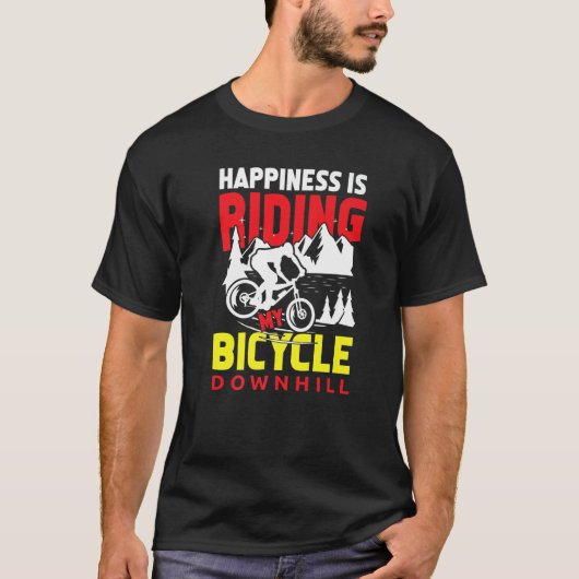 Downhill Mountain Cycling Bicycle Riding Extrem Sp Tシャツ (正面)