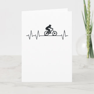 Downhill Pulse Biker Heartbeat Mountain Biking MTB カード