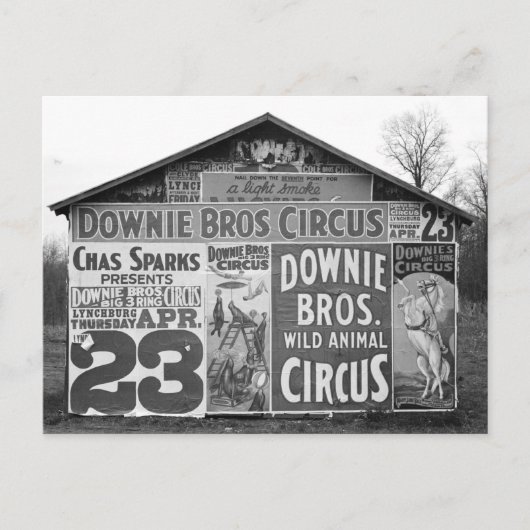 Downie Bros. サーカス 1936年 ポストカード (正面)