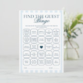 Downloadable Blue Striped Find The Guest Card 招待状 (スタンド正面)