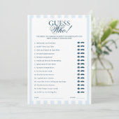 Downloadable Blue Striped Guess Who Card 招待状 (スタンド正面)