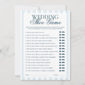 Downloadable Blue Striped Wedding Show Game Card 招待状 (正面)