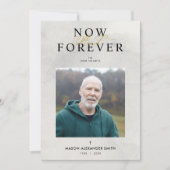 Downloadable Exquisite Gray Shades Elegy Funeral 招待状 (正面)