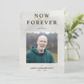 Downloadable Exquisite Gray Shades Elegy Funeral 招待状 (スタンド正面)