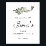 DOWNLOADABLE Golf 18th Birthday Party Welcome ポスター<br><div class="desc">このフォームボードのサインでエレガントゲストを歓迎する。トップはゴルフ飾アクセサリー付き – ゴルフクラブ、ゴルフボール、帽子と手袋。水彩デザインは美しく伝統的クラシックを作り出す。クラブや裏庭のバーベキューでのバースデーバッシュに最適。すべての文字は簡単に編集できる。これらのプロフェッショナルDIYテンプレートで迅速かつ簡単に完璧な誕生日パーティーの装飾を作成する。</div>