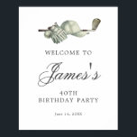 DOWNLOADABLE Golf 40th Birthday Welcome Sign ポスター<br><div class="desc">このダウンロード可能な誕生日エレガントパーティー歓迎サインであなたのゲストを歓迎。トップはゴルフ飾アクセサリー付き – ゴルフクラブ、ゴルフボール、帽子と手袋。水彩デザインは美しく伝統的クラシックを作り出す。クラブや裏庭のバーベキューでのバースデーバッシュに最適。すべての文字は簡単に編集できる。これらのプロフェッショナルDIYテンプレートで迅速かつ簡単に完璧な誕生日パーティーの装飾を作成する。</div>