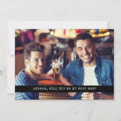 Downloadable Simple Custom Photo Groomsman BestMan 招待状 (正面)