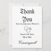 Downloadable Wedding Ring Calligraphy  招待状 (正面)