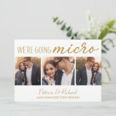 Downsize結婚の発表かわいい3枚 招待状 (スタンド正面)