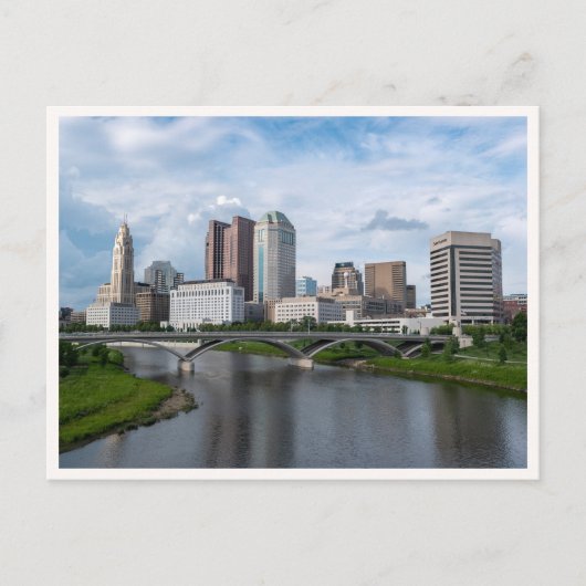 Downtown Columbus View from Main St Bridge ポストカード (正面)