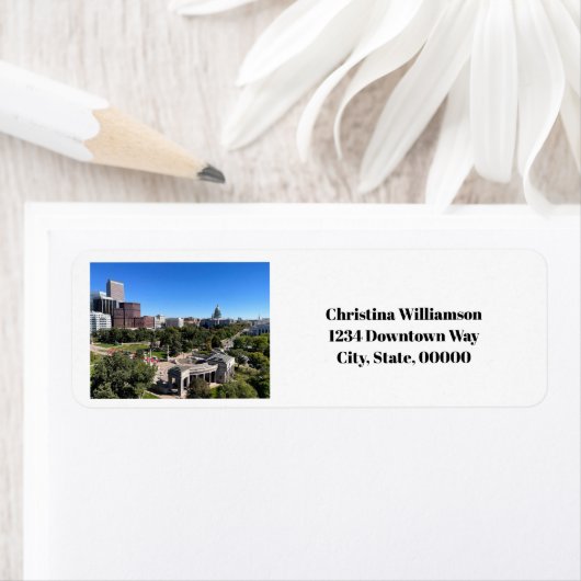 Downtown Denver Personalize Return Address ラベル (インサイチュ)