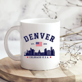 Downtown Denver Skyline Scene コーヒーマグカップ