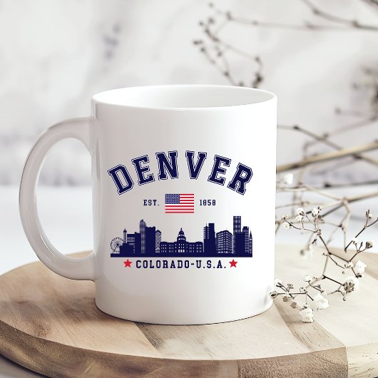 Downtown Denver Skyline Scene コーヒーマグカップ