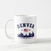 Downtown Denver Skyline Scene コーヒーマグカップ (左)