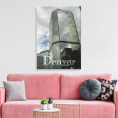 Downtown Denver Wrapped Canvas キャンバスプリント (インサイチュ (リビング))