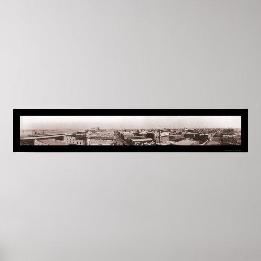 Downtown Galveston, TX写真1910 ポスター (正面)