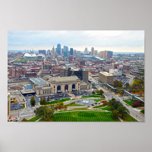 Downtown Kansas City, Missouri, Skyline ポスター (正面)
