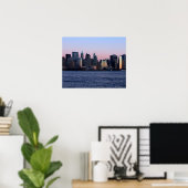 Downtown Manhattan at dusk 2 ポスター (ホームオフィス)