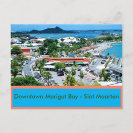 Downtown Marigot Bay Sint Maartenフォトポストカード ポストカード