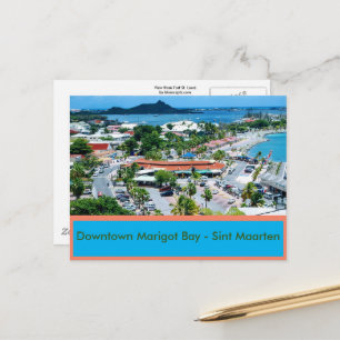 Downtown Marigot Bay Sint Maartenフォトポストカード ポストカード