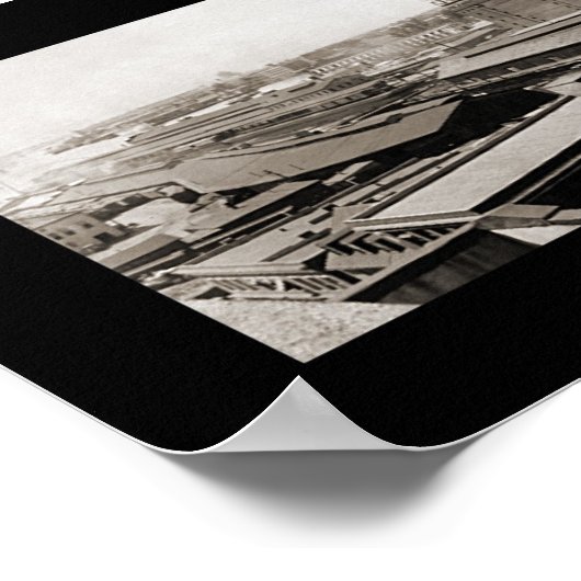 Downtown Norfolk, VA写真1919 ポスター (角)