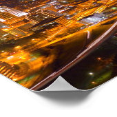 Downtown Roanoke，バージニア州Night. ポスター (角)