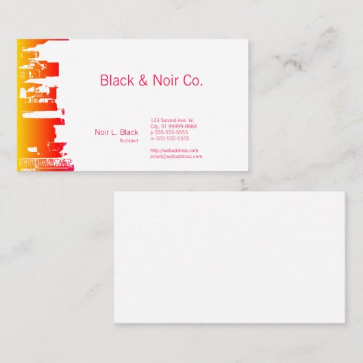 Downtown Silhouette Architect 名刺 (正面/裏面)