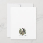 Downy Woodpecker Winter Songbirds Collection ノートカード (裏面)