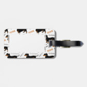 Doxieかわいいダックスフントかパターン ラゲッジタグ (裏面横)