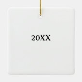 Doxieの初めてのクリスマス写真名 セラミックオーナメント (裏面)