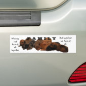 Doxieの子犬、F A.M.I L Y、私達に…それがすべてないかもしれません バンパーステッカー (車上)