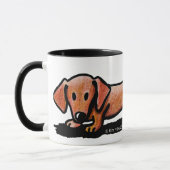 Doxieの少し赤いマグ マグカップ (左)