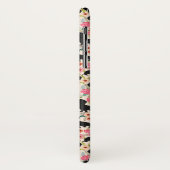 Doxieの花の電話箱-黒いdoxie -クリーム Case-Mate iPhoneケース (裏面/左)